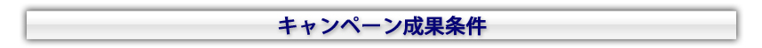 キャンペーン成果条件