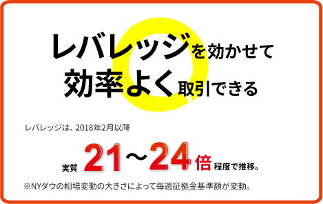 NYダウは高レバレッジ